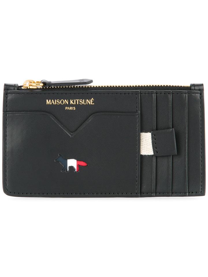 Maison Kitsuné Zipped Coin Purse - Black