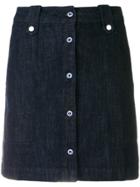 Maison Kitsuné Buttoned Mini Skirt - Blue