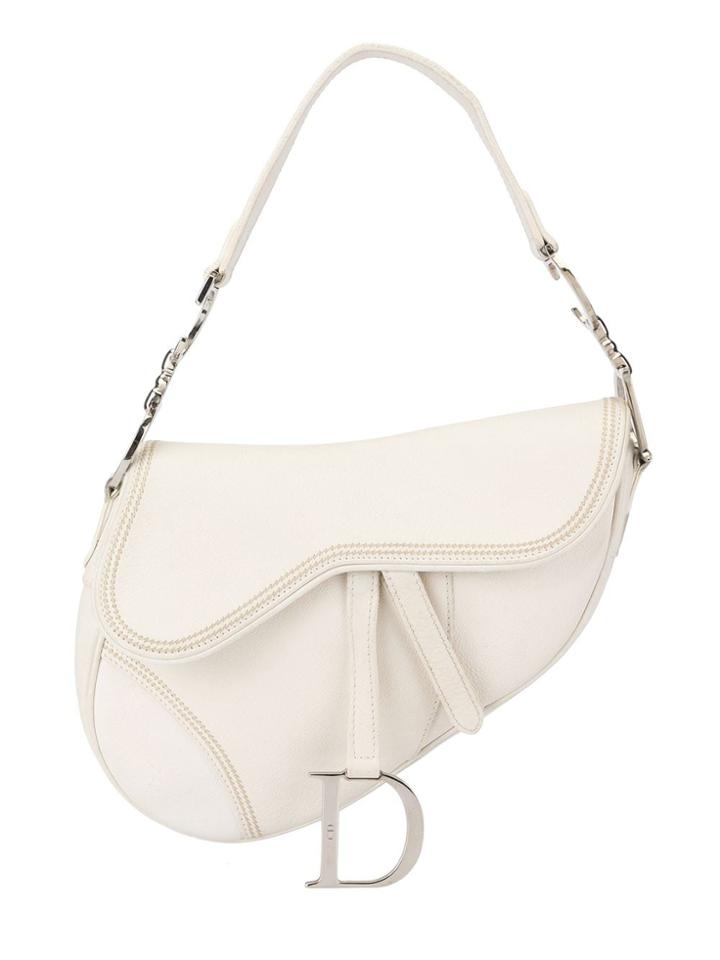 Christian Dior Pre-owned Saddle Hand Bag - White