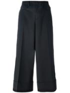 No21 Tailored Cropped Trousers, Women's, Size: 40, Black, Spandex/elastane/virgin Wool
