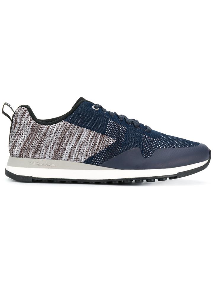 Ps By Paul Smith Knitted Low Top Sneakers - Blue