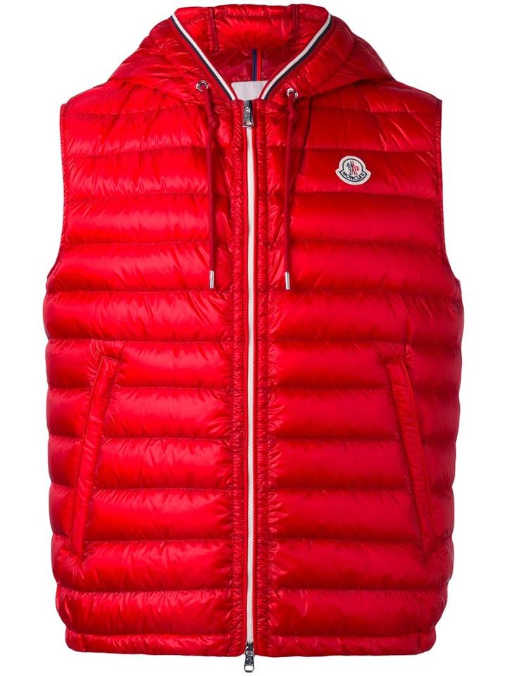Moncler Cyriaque Padded Gilet, Men's, Size: 2, Red, Polyamide/feather Down