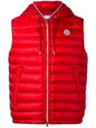Moncler Cyriaque Padded Gilet, Men's, Size: 2, Red, Polyamide/feather Down