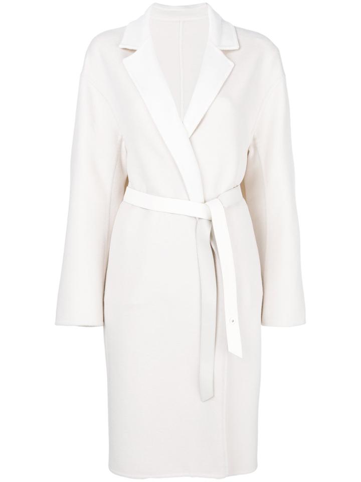 Loro Piana Cashmere Belted Coat - Nude & Neutrals