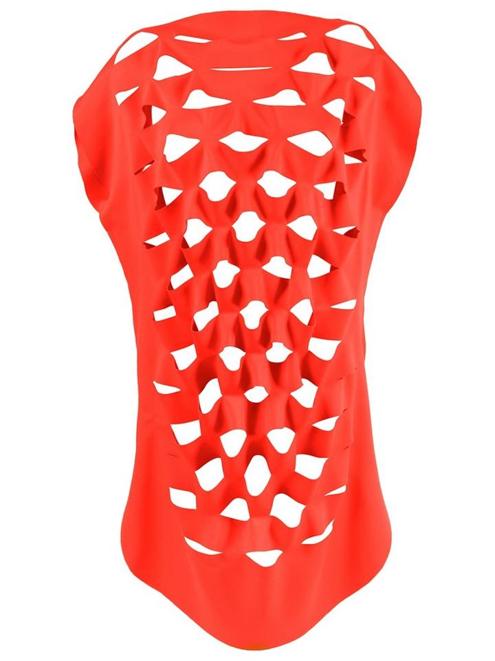 Gloria Coelho Cut Out Details Tunic, Women's, Size: Medium, Red, Elastodiene/polyester/viscose