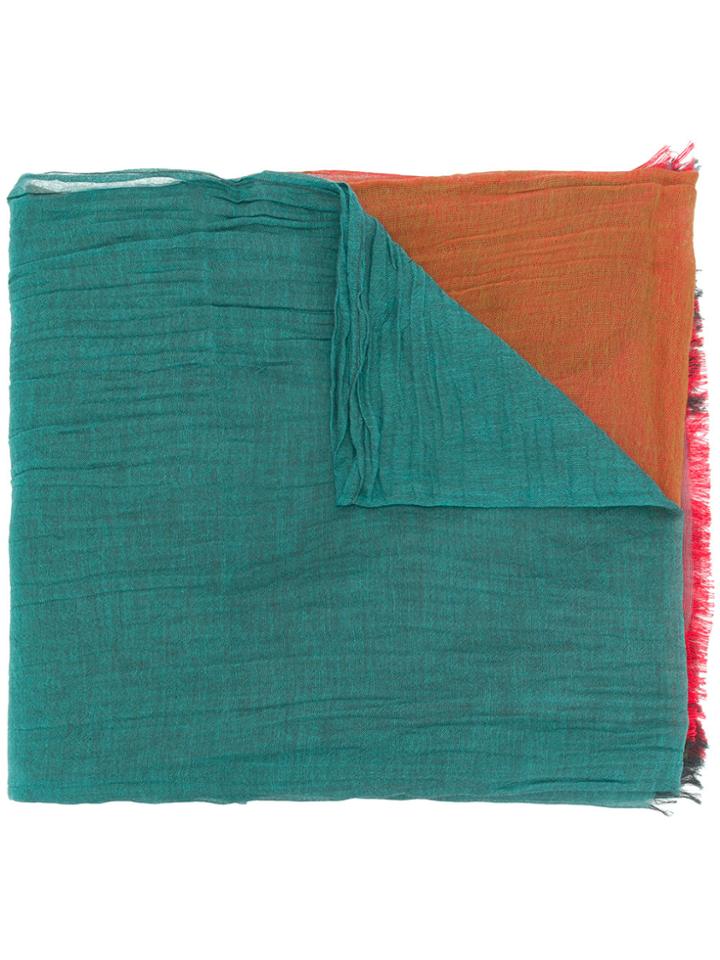 Yohji Yamamoto Colour Block Scarf - Green