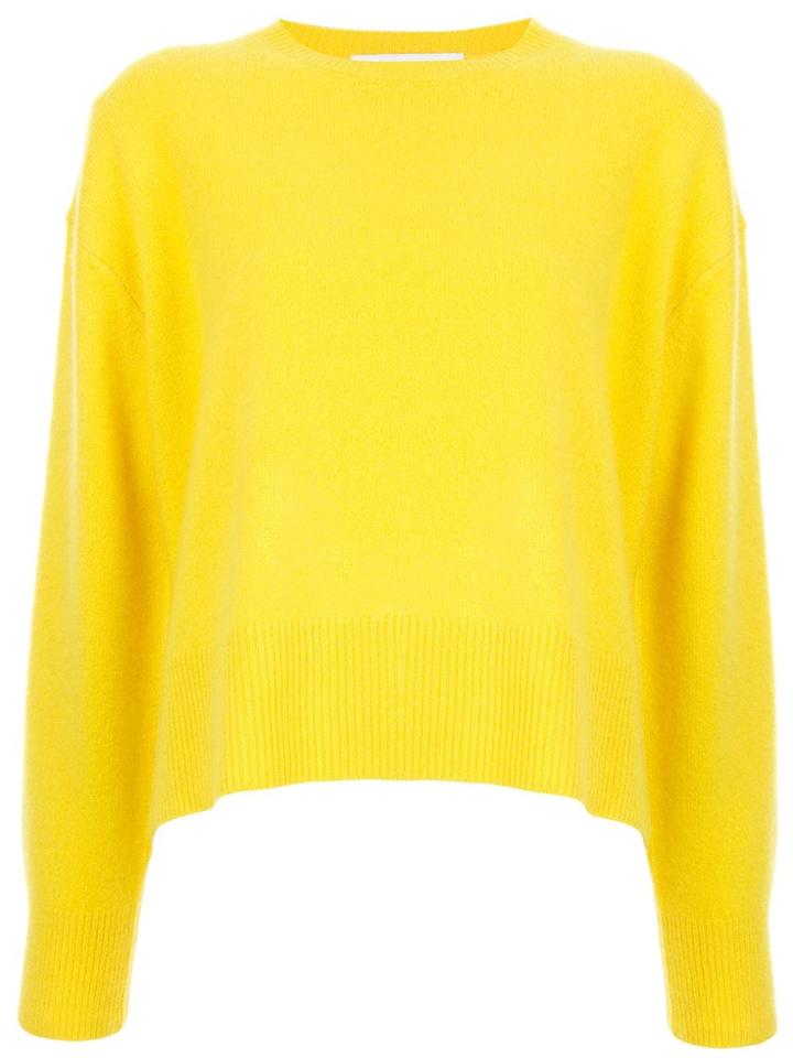 Le Ciel Bleu Crew Neck Knit Top - Yellow