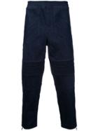 Alexander Mcqueen Side Stripe Cropped Trousers - Black