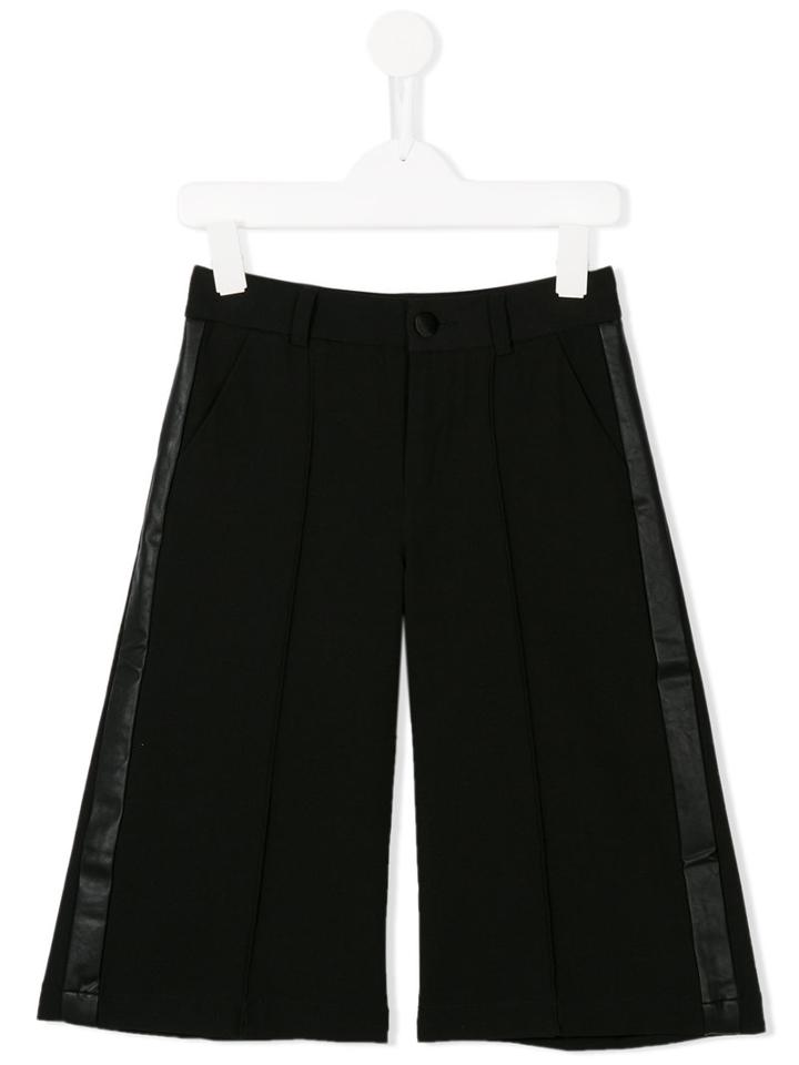 Diesel Kids - Wide Leg Trousers - Kids - Polyester/spandex/elastane/viscose/artificial Leather - 6 Yrs, Black