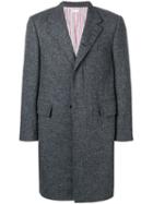 Thom Browne Wide Lapel Shetland Overcoat - Grey