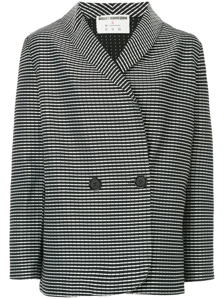 N Duo Striped Blazer - Black