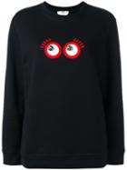 Fendi Fendi Faces Sweatshirt, Women's, Size: 42, Black, Cotton
