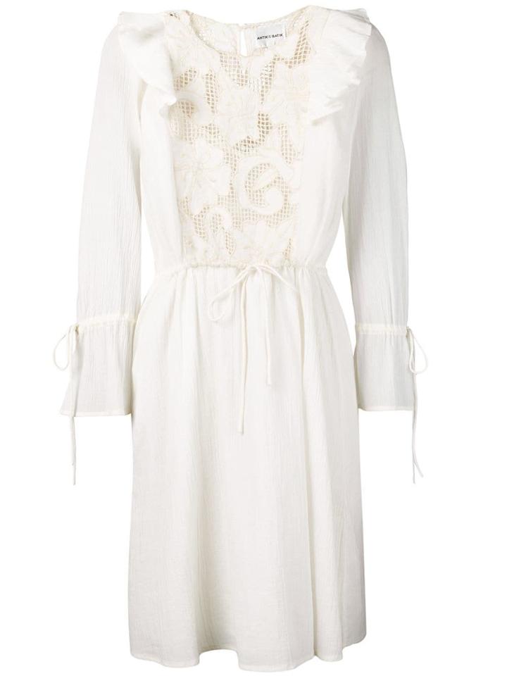 Antik Batik Floral Embroidered Panel Dress - Neutrals
