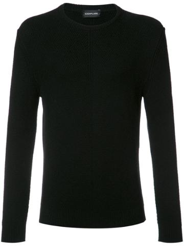 Exemplaire English Ribbed Crew Neck Jumper - Black