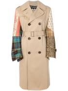 Junya Watanabe Comme Des Garçons Patchwork Sleeves Coat - Nude &