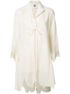 Aganovich Tie Front Jacket, Size: 36, White, Cotton