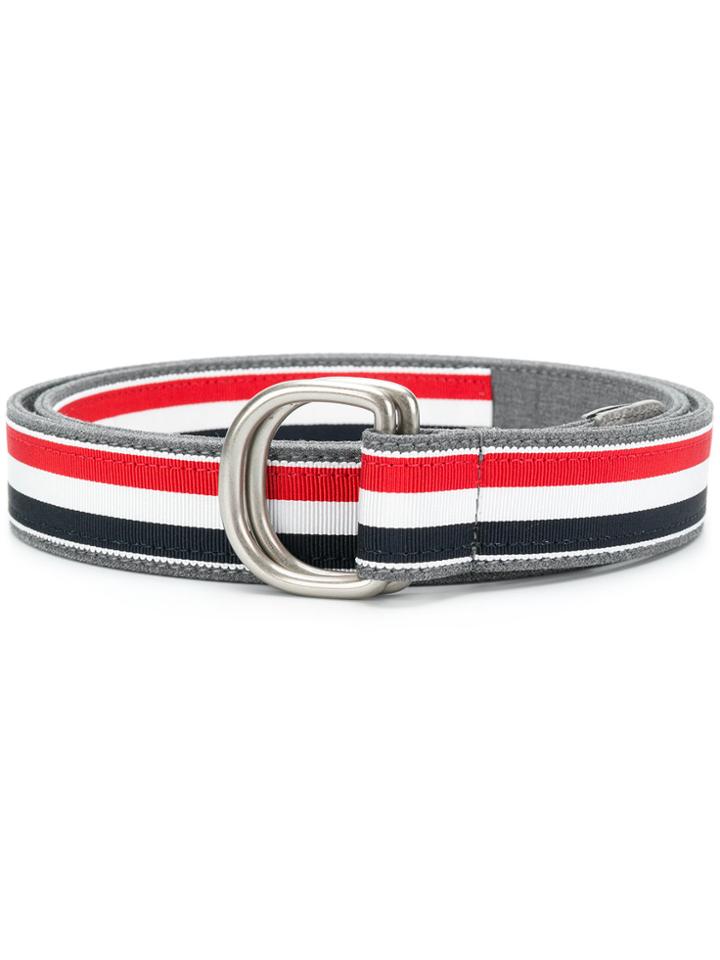Thom Browne Tri-stripe D-ring Belt - Blue