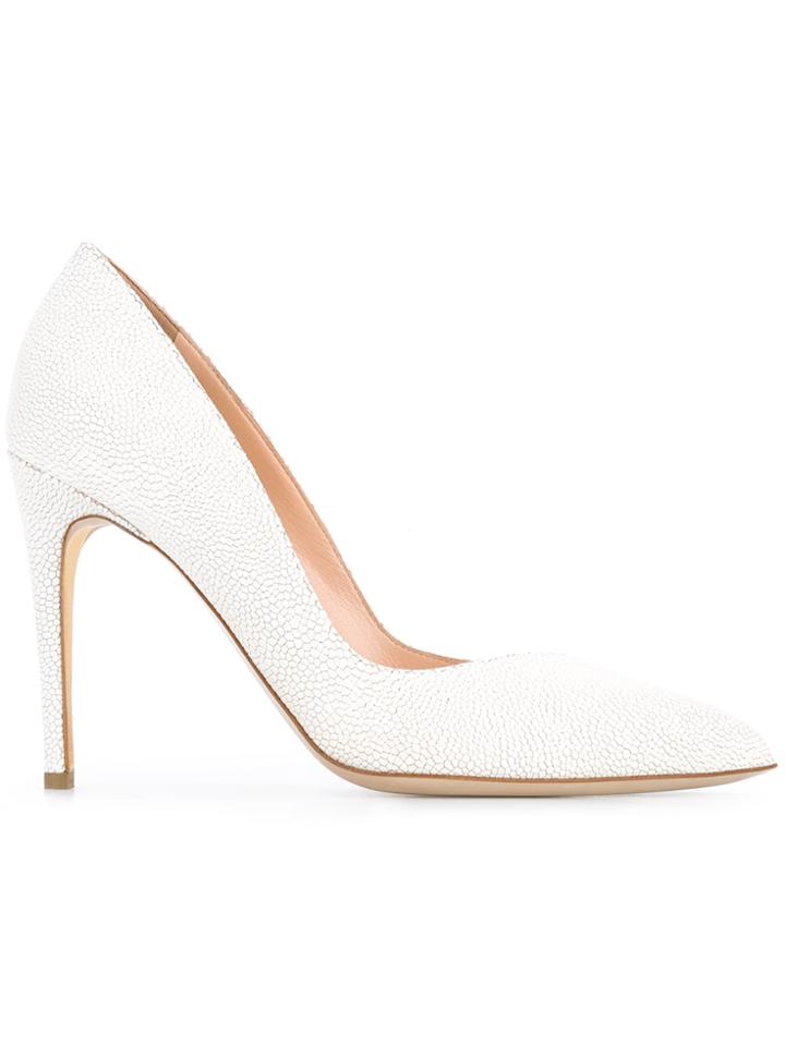 Rupert Sanderson Pointed Toe Pumps - White
