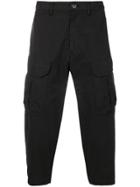 Stone Island Shadow Project Cropped Cargo Trousers - Black