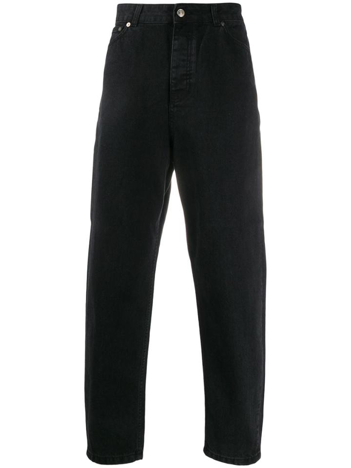 Tom Wood High Waisted Tapered Jeans - Black
