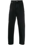 Tom Wood High Waisted Tapered Jeans - Black