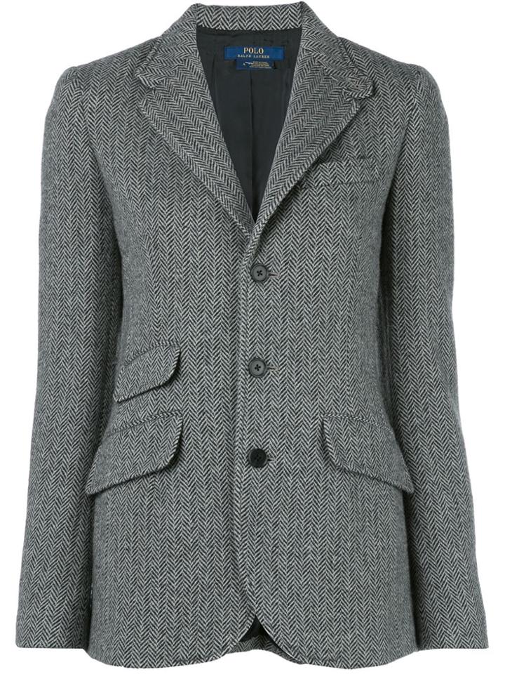 Polo Ralph Lauren Herringbone Blazer - Black