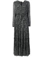 Michael Michael Kors Leopard Print Tiered Dress - Black