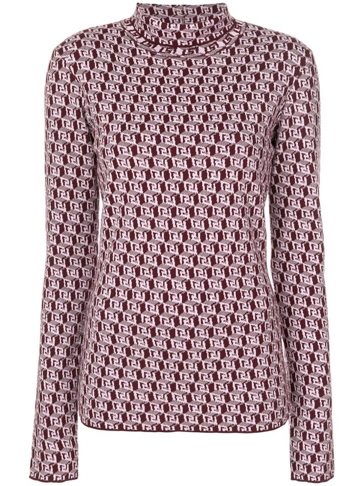 Versace Greek Key Motif Jumper - Pink & Purple