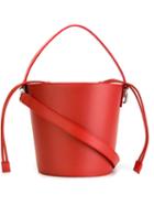 J.w. Anderson Structured Bucket Tote, Women's, Red, Calf Leather