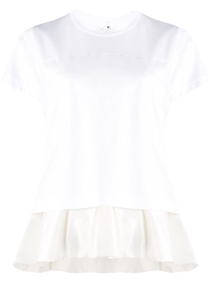 Comme Des Garçons Noir Kei Ninomiya Ruffle-trim Short Sleeve T-shirt -