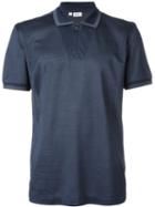 Brioni Zip Collar Polo Shirt, Men's, Size: Xxl, Blue, Silk/cotton
