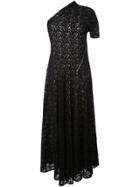 Stella Mccartney Floral Cold Shoulder Dress - Black