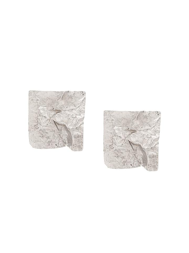 Misho Sierra Stud Earrings - Silver