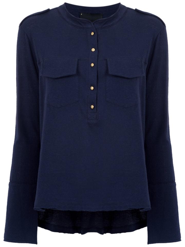 Andrea Bogosian Flap Pockets Shirt - Blue
