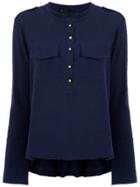 Andrea Bogosian Flap Pockets Shirt - Blue