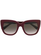 Gucci Eyewear Classic Mass-shape Sunglasses - Red