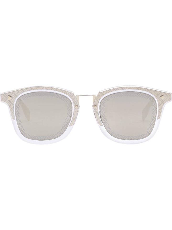 Fendi Eyewear Ff Square Frame Sunglasses - Gold
