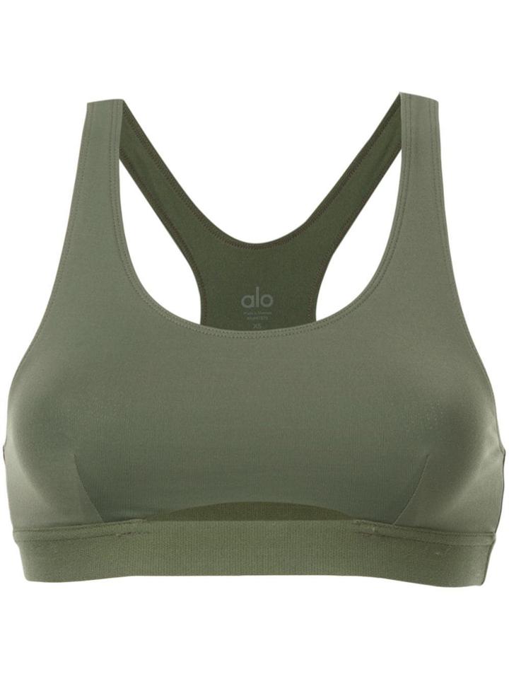 Alo Yoga Crisscross Back Bra - Green