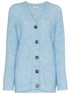 Ganni Evangelista Mohair Cardigan - Blue