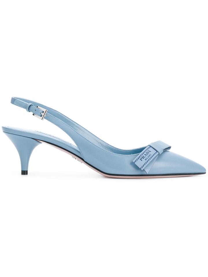 Prada Sling Back Pumps - Blue