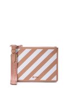 Off-white Nude And White Diag Pouch - Brown