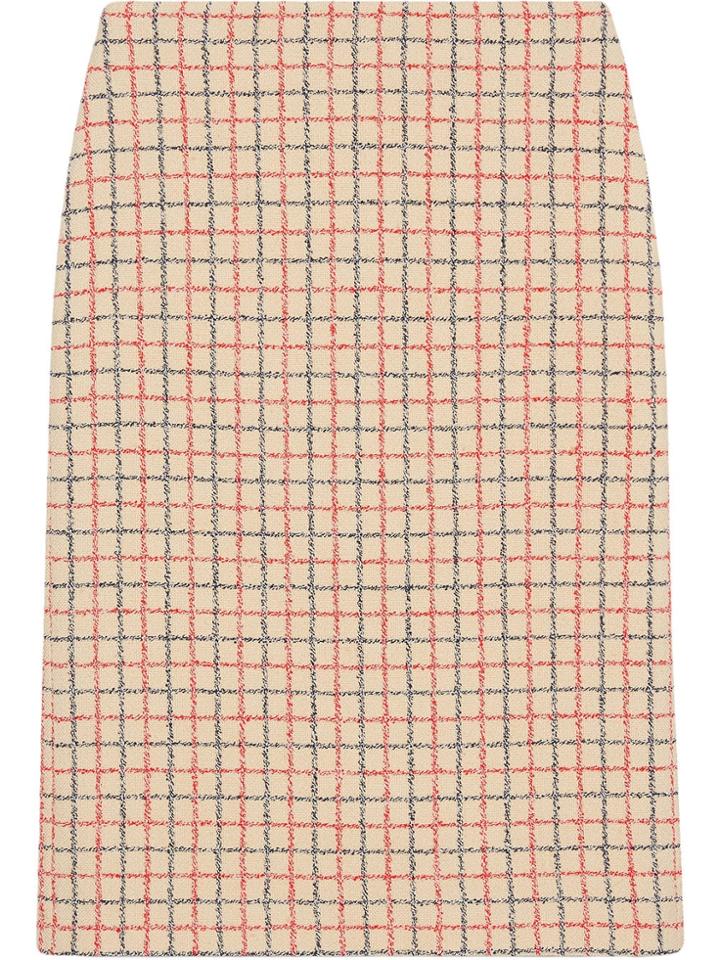 Gucci Vintage Overcheck Pencil Skirt - Nude & Neutrals