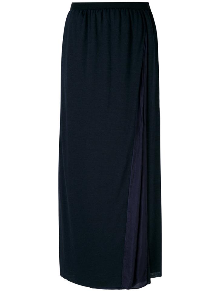 Sacai Long Asymmetric Pleat Skirt - Blue