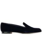 Manolo Blahnik Classic Velvet Loafers - Blue