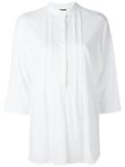 Aspesi - Mandarin Collar Shirt - Women - Cotton - Xs, Women's, White, Cotton