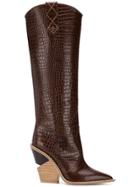 Fendi Cutwalk Cowboy Knee Boots - Brown