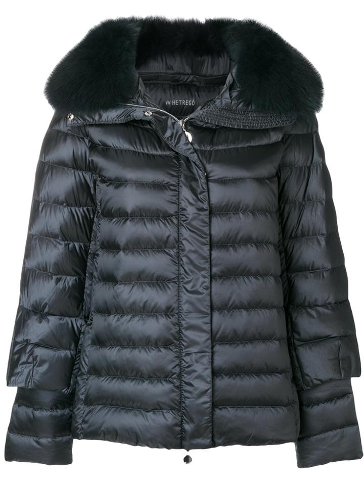 Hetregò Fur Trimmed Padded Jacket - Blue
