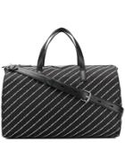 Karl Lagerfeld K/stripe Logo Nylon Weekender - Black