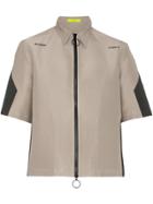 Ex Infinitas Xanax Zipped Shirt Jacket - Nude & Neutrals