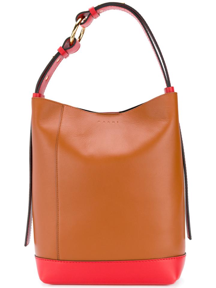 Marni Halo Pod Tote Bag - Brown